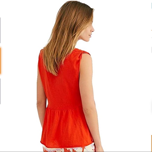 ❤️Free People Summer Orange Top - Picture 6 of 10